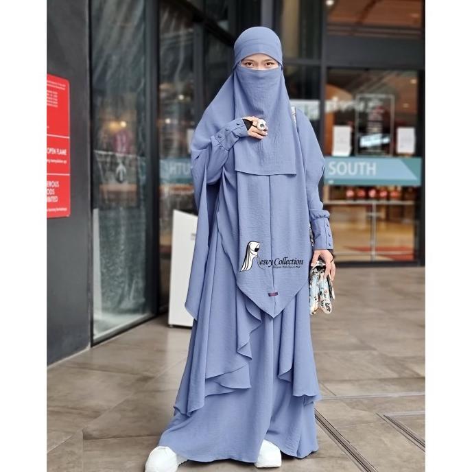 Gamis Set Syari Yumna By Resvy_Collection Original Best Seller