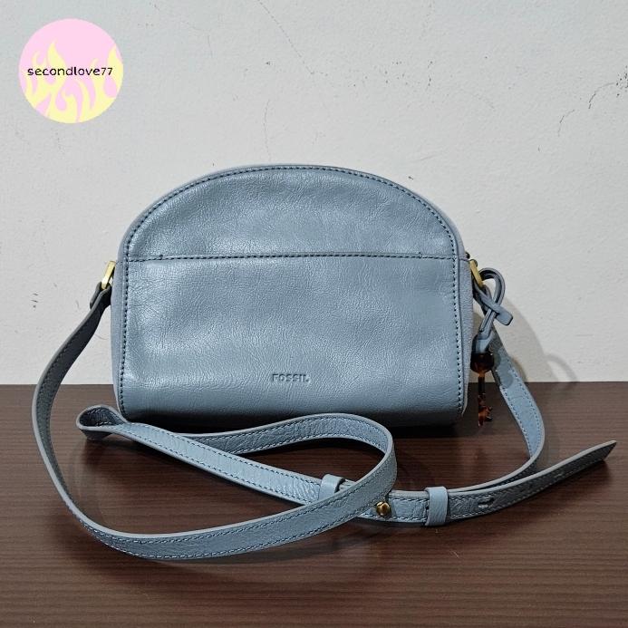 TAS FOSSIL SLING BAG BIRU MUDA PRELOVED
