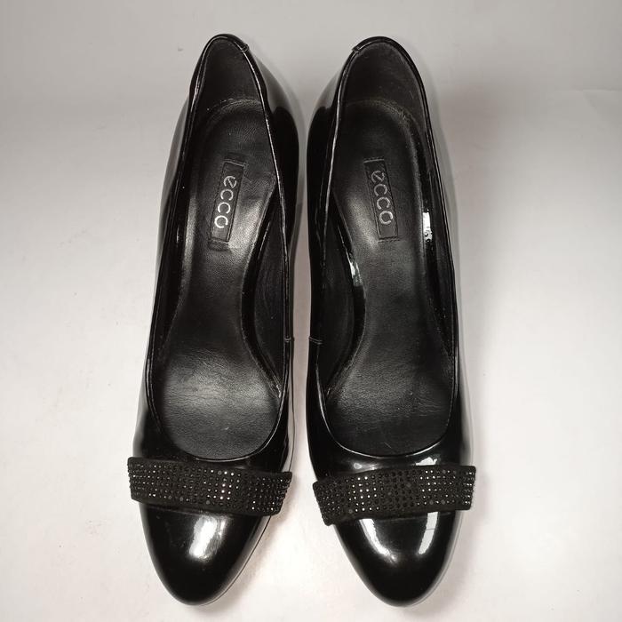 Ecco original leather heels 39 size woman shoes