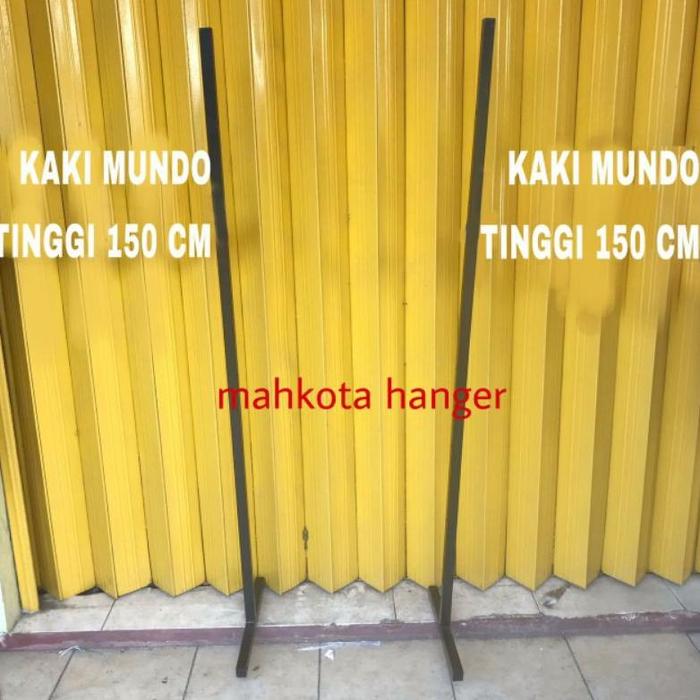 KAKI RAK MUNDO 150 CM HITAM / TIANG MUNDO / KAKI MUNDO / KAKI RAM