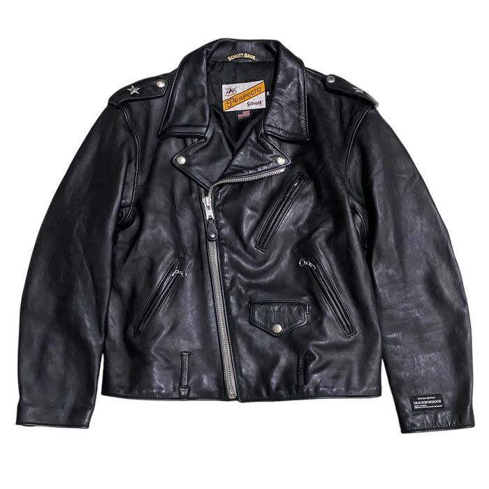 Neighborhood x Schott leather jacket