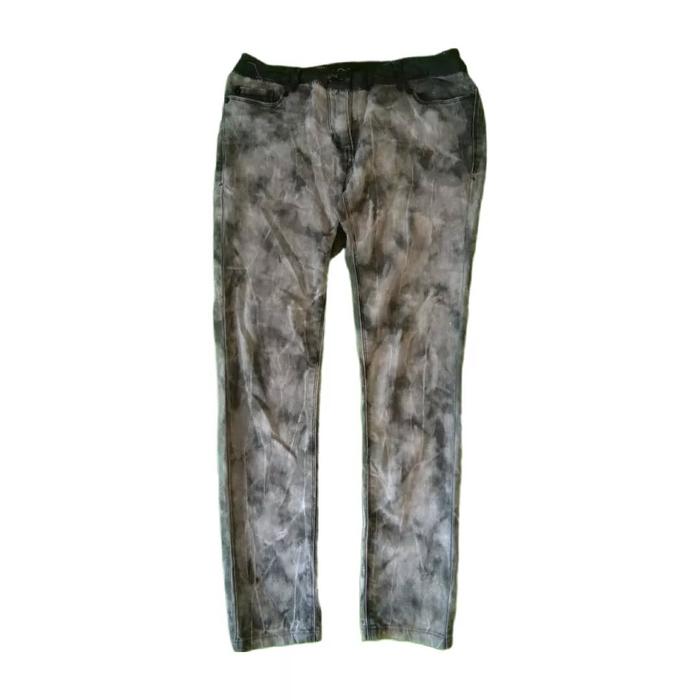 Viki Korean Grey Pattern Long Pants Celana Panjang Original Second Merch Japan Korea Brand Vintage R