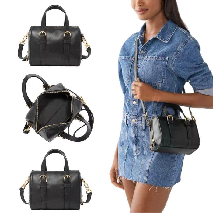 tas wanita fossil carlie mini satchel black jb