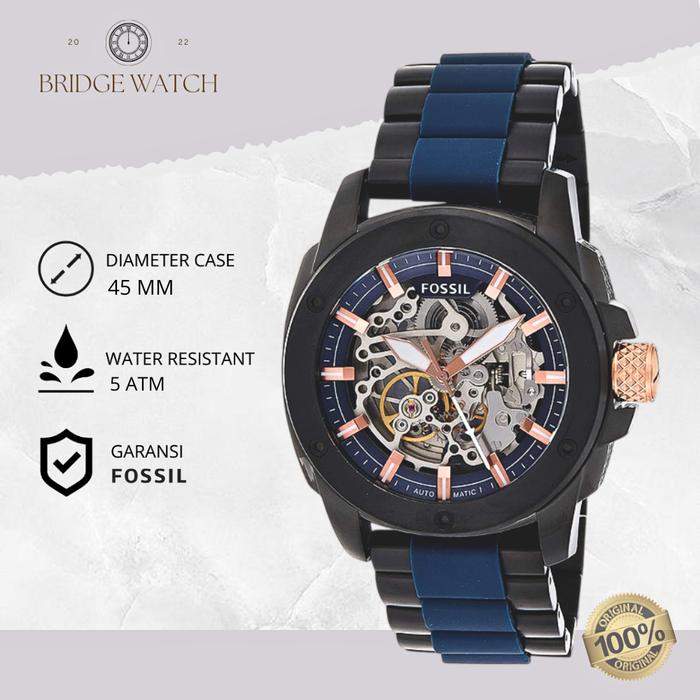 Jam Tangan Fossil Automatic Pria Rantai Analog Sporty Mewah Original ME3133