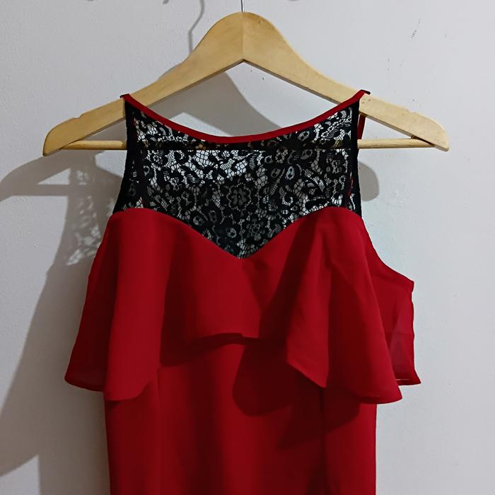 Dress Wanita Gaun Chinese New Year CNY Imlek Merah Qi Pao Sincia Terusan Executive