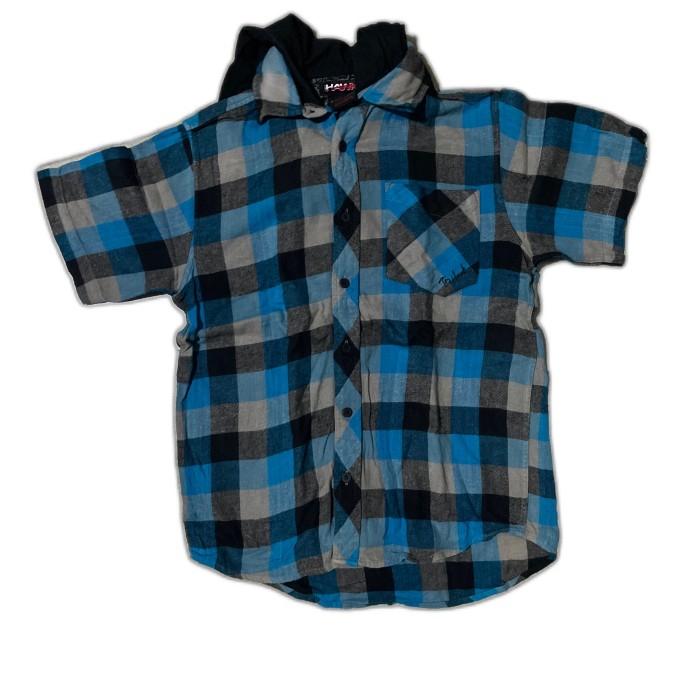 Kemeja lengan pendek hoodie remaja merk HAWKS (preloved)