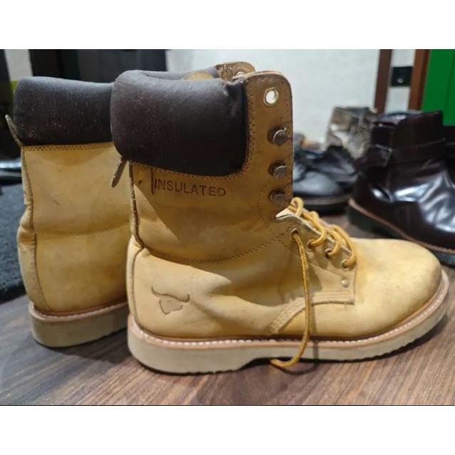 Leather suede Texas steer boots size 44 45 sepatu original asli. dr martens