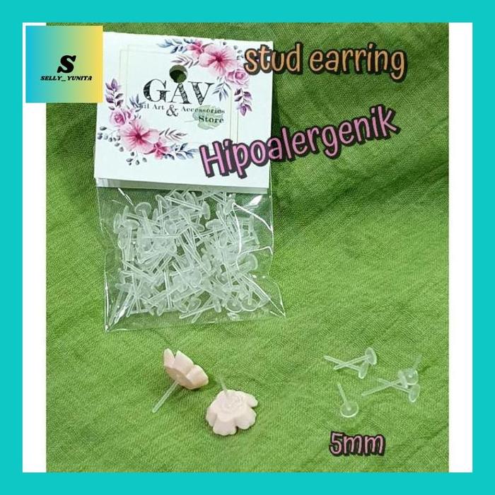 SELLYY** STUD PLATIK/ STUD HIPOALERGENIK 100PCS