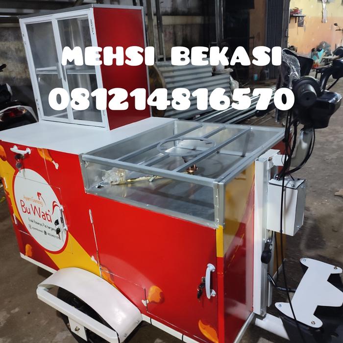 Gerobak sepeda listrik keliling, gerobak ayam goreng keliling