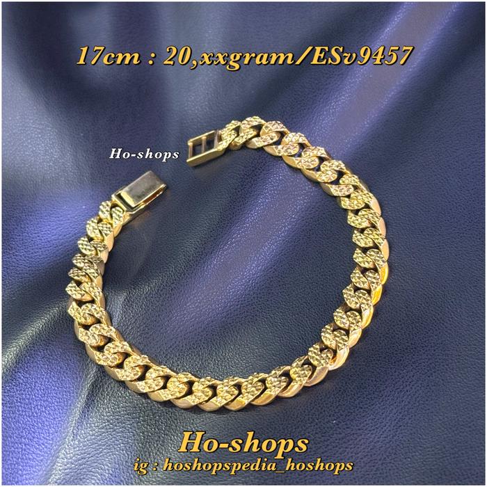 Gelang Sisik Naga (SN) Cutting Diamond Slep Mas Kuning 700 Asli Emas