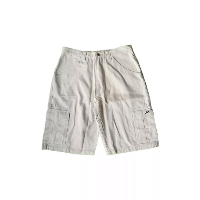 Vintage Reebok Khaki Cargo Pocket Short Pants Celana Pendek Original Second Merch Japan Korea Brand