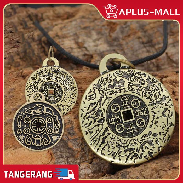 Kalung Amulet Kekayaan Asli Zinc Alloy Kalung Keberuntungan China Amulet Money Kekayaan Asli Ori Kal