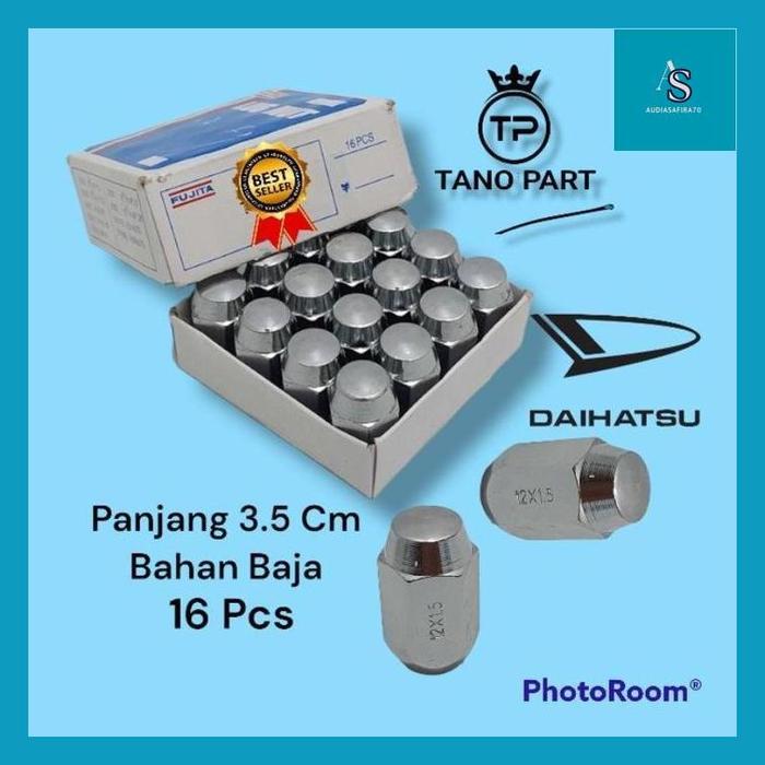 Audi_ Mur Roda Baut Lugnut Racing Mobil Daihatsu Ayla Sigra Bahan Baja Berkualitas Isi 16Pcs