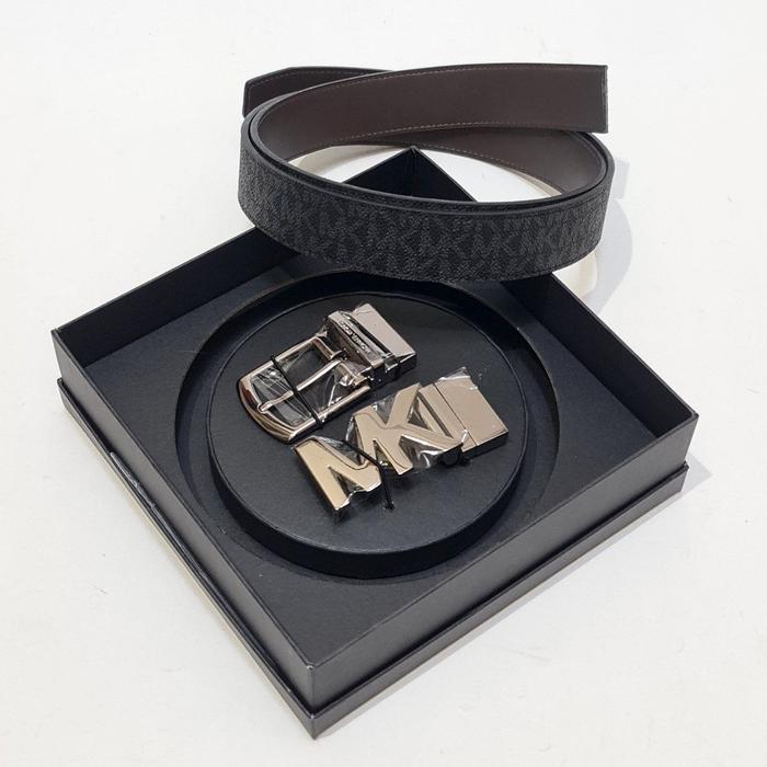 Michael Kors MK Set Reversible Men Belt Signature Black / Brown