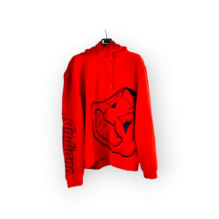 Hoodie bekas mlb indians LD 120 very good condition merah