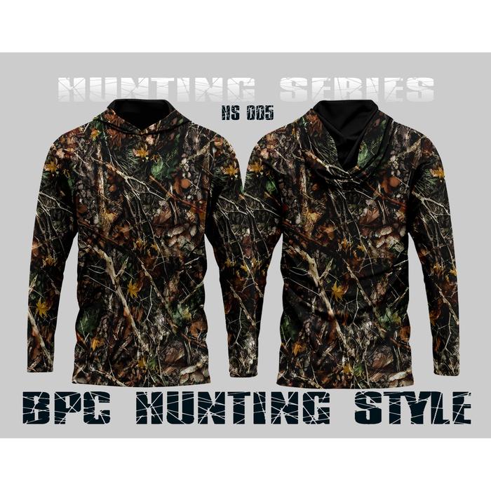 BAJU CAMO HUNTING SERIES / BAJU BERBURU CAMO / HOODIE SHIRT CAMO / JERSEY BERBURU CAMO COSTUM