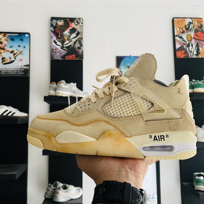 ni** AJ 4 Retro x Off White Sail sneakers