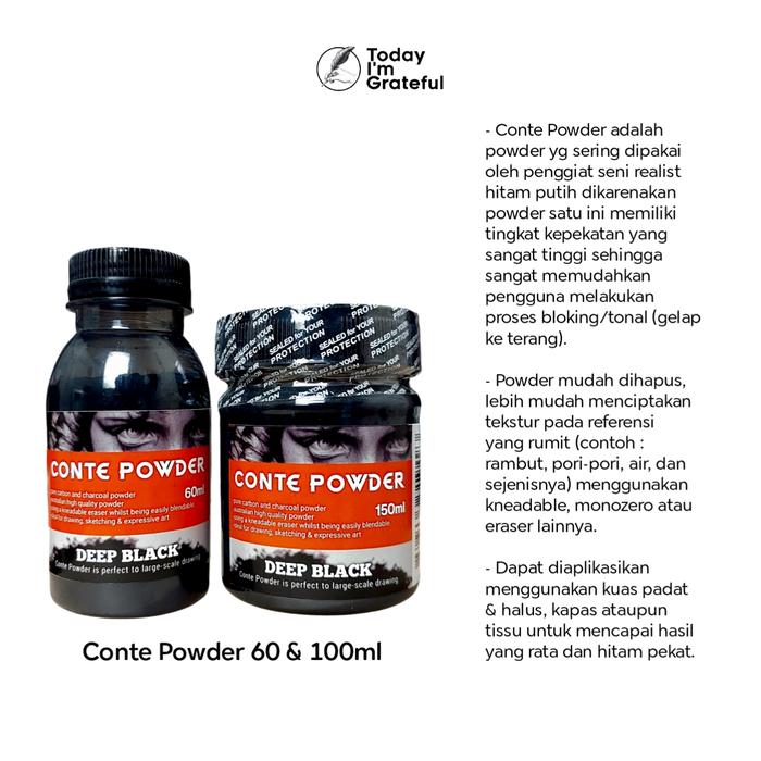 Conte Powder Deep Black (Hitam pekat)