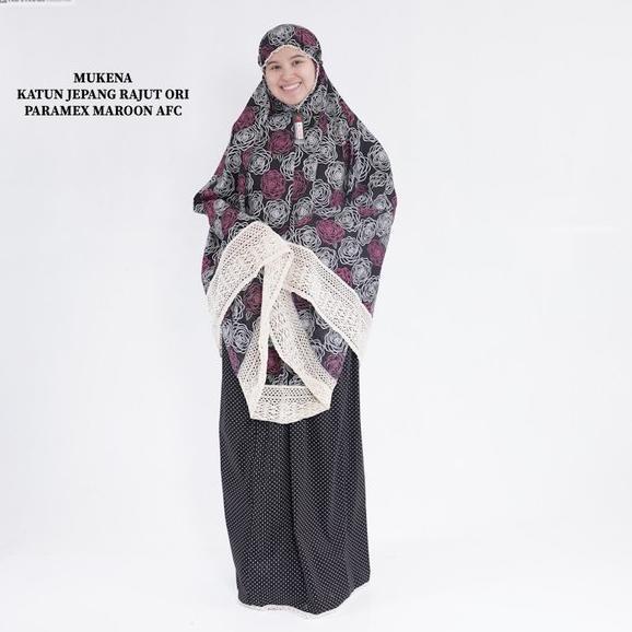 Nyaman!! MUKENA KATUN JEPANG RAJUT ORIGINAL PARAMEX AFC