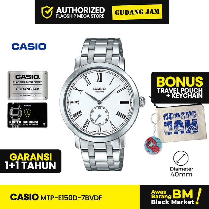 Jam Tangan Casio Pria MTP-E150D-7BVDF Analog Rantai