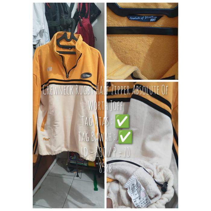 #Thrift - Crewneck Rugby Half Zipper Absolute Of Worth Joff @85K