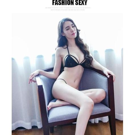 bra Sexy lingerie bra gstring set bikini Renda transparan B053 Terlaris