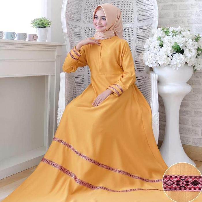 Kyoko Fashion Baju Gamis Wanita Terbaru Marlina / Dress Maxi Wanita / Baju Gamis Murah / Gamis Wanit