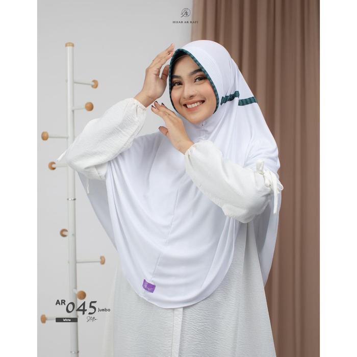 TERMURAH!! Hijab Instan Arrafi Kode NEW AR 045 Jumbo Garis / Jilbab Instan Serut Jumbo / Kerudung Va