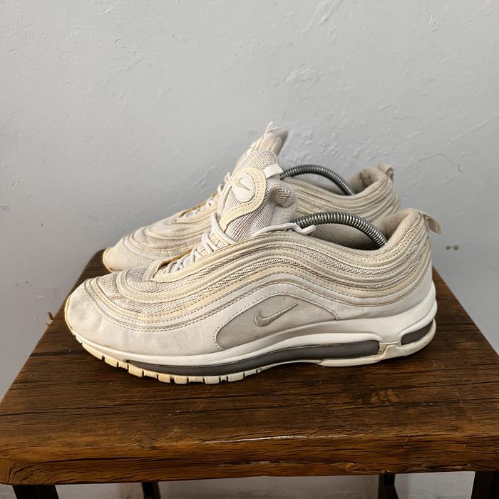 Sepatu nik3 airmax 97 triple white size 44 second