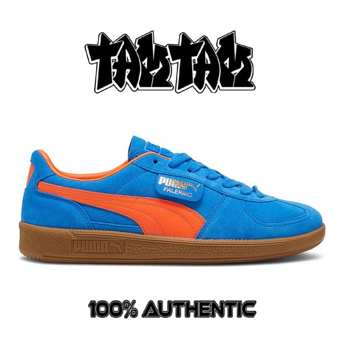 Puma Palermo Suede Hyperlink Blue Orange 100% Original