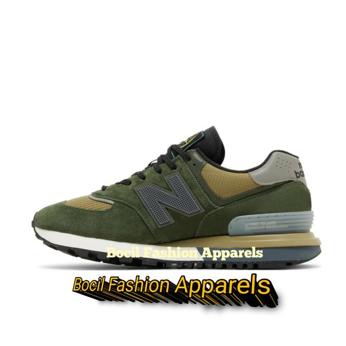 Sepatu NB New Balance 574 X Stone Island Legacy Drack Green Grey Classic [ 100% BNIB ] Brand New Inc