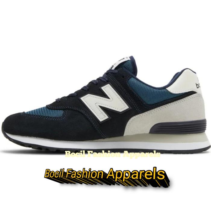 Sepatu NB New Balance 574 Black Navy Grey Classic Legacy [ 100% BNIB ] Brand New Include Box