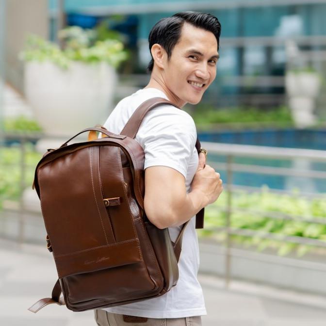 Tas Ransel Pria Kulit Asli Backpack LOUISE Pullup - Kenes Leather