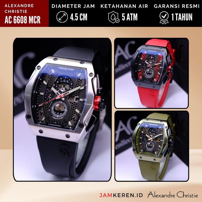 Jam Tangan Pria Alexandre Christie 6608 AC6608 AC 6608 MC Original
