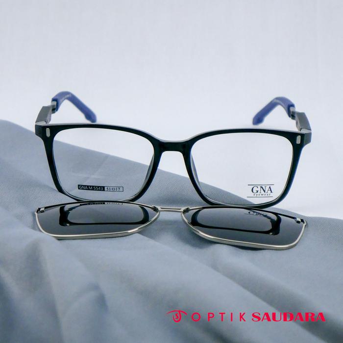 Optik Saudara - Frame Gna - Kacamata Clip On Pria Simple Fashionable F GNA M5543 C5 54 CLIP ON