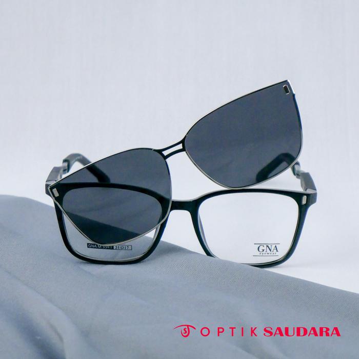 Optik Saudara - Frame Gna - Kacamata Clip On Pria Simple Fashionable F GNA M5543 C1 54 CLIP ON