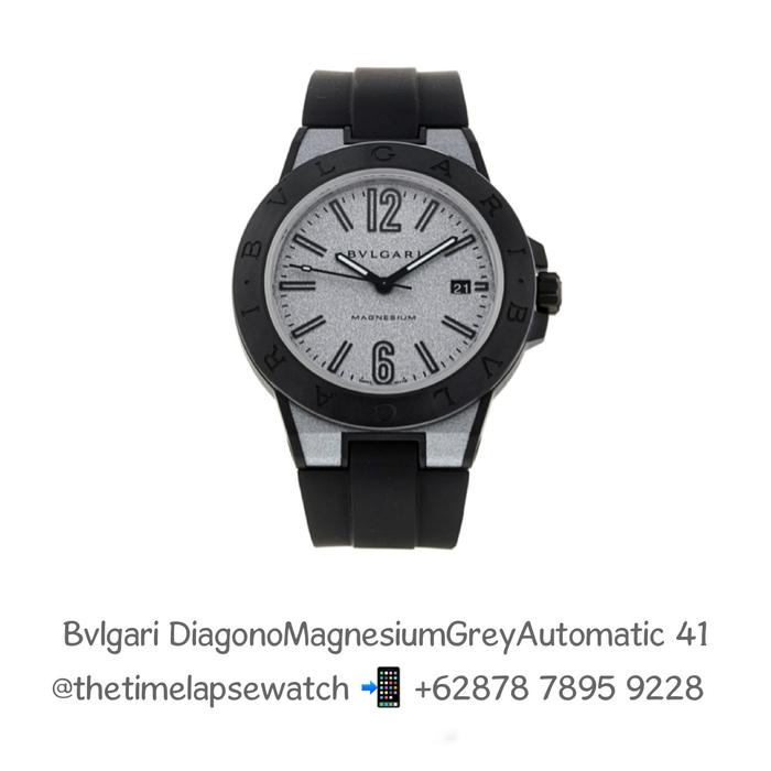 Bvlgari Diagono Magnesium Grey Dial Automatic with Rubber 41 - Watch Only