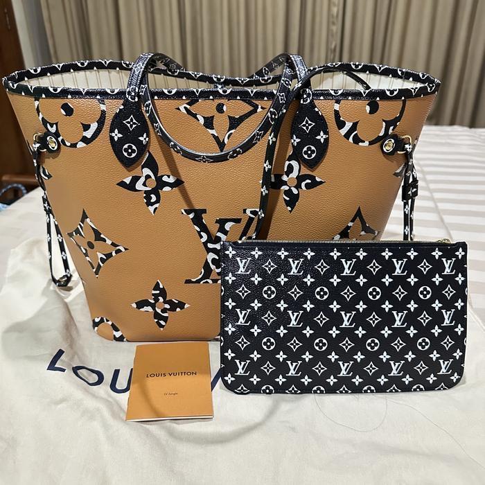 [PRELOVED AUTHENTIC] LV 2019 Neverfull Jungle MM Ivory Havana