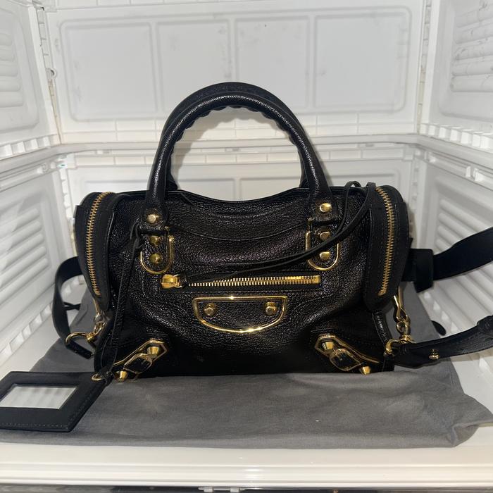 PRELOVED BALENCIAGA MINI CITY BLACK GHW 100% ORIGINAL