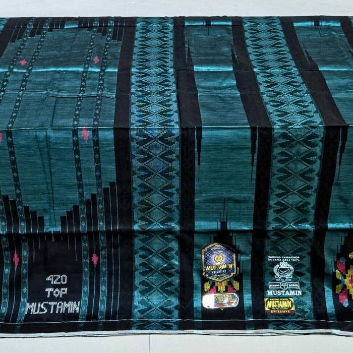 Sarung Tenun Sutra Mustamin 420 Exclusive Full Sutra Spunsilk