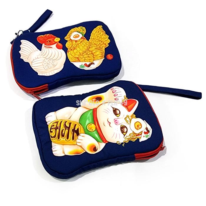 Clutch Gemoy Pouch IGORsatumangkok Shrelo Tempat Pensil Make Up Bakmi Mie Ayam Kucing Keberuntungan 