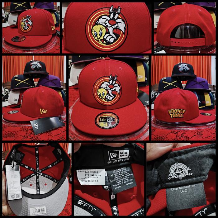 TOPI 9FIFTY NEW ERA X LOONEY TUNES SYLVESTER & TWEETY SIZE: OSFM ORIGINAL AUTHENTIC NEW ERA