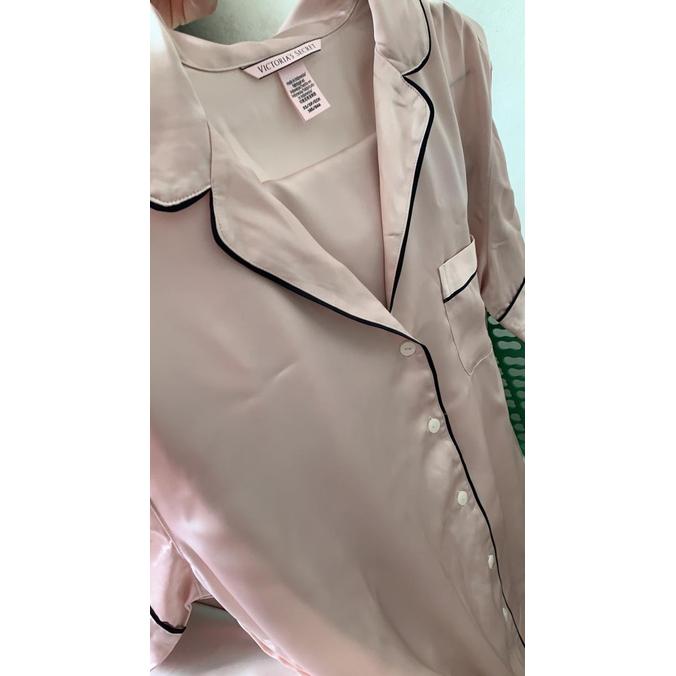 Set Piyama Victoria Secret Satin Tebal Pajamas List FT