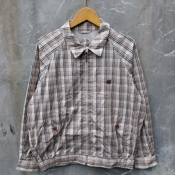 jaket aquascutum full tartan work jacket casual second like new