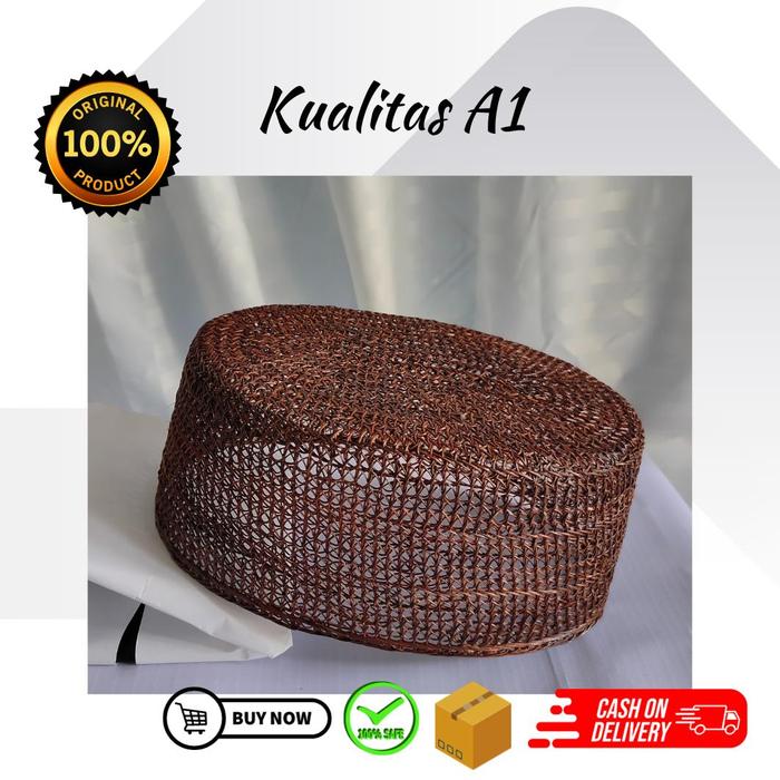 Terlaris KOPIAH RESAM KUALITAS A1 ASLI BANGKA BELITUNG PECI RESAM PECI RAJUT TENUN KHAS DAERAH LOKAL