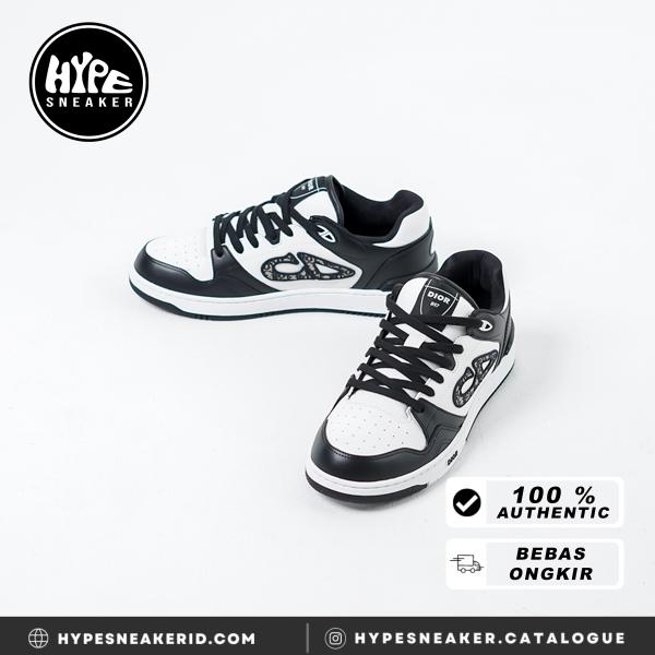 Sepatu CHRISTIAN DIOR B57 CD OBLIQUE WHITE BLACK SNEAKER 100% ORIGINAL