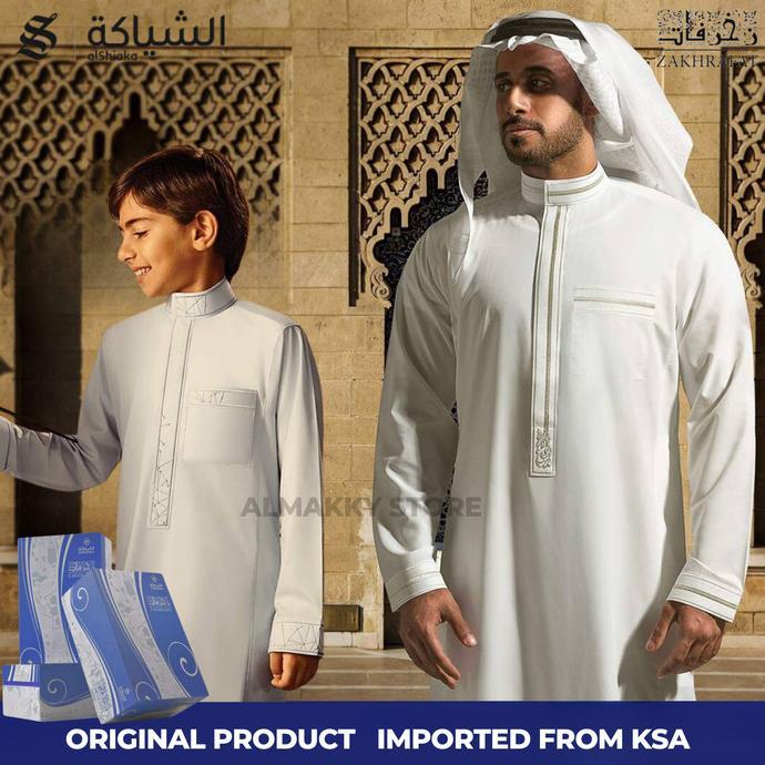 ZAKHRAFAT by RETHOBE ALSHIAKA - Jubah Gamis Pria Import Saudi Premium