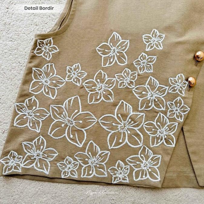 Bynissa - SALVIA VEST - Outerwear - Outer - Vest - Linen - Bordir - Embroidery