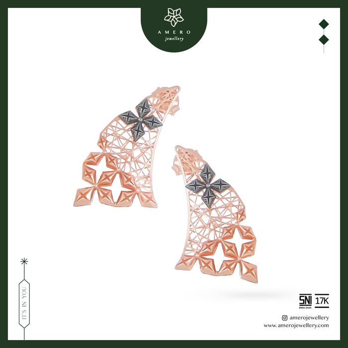Amero Jewellery Rhomka Banuwati Anting Emas Lavani 17K