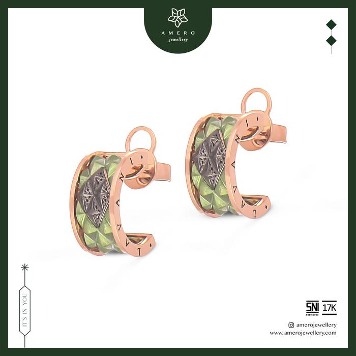 Amero Jewellery Teruntuk Nusantara Mahiswara Anting Emas Lavani 17K